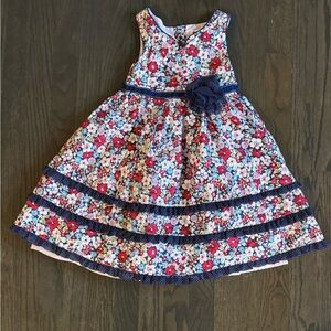 Willow Blossom floral polka dot dress size 6